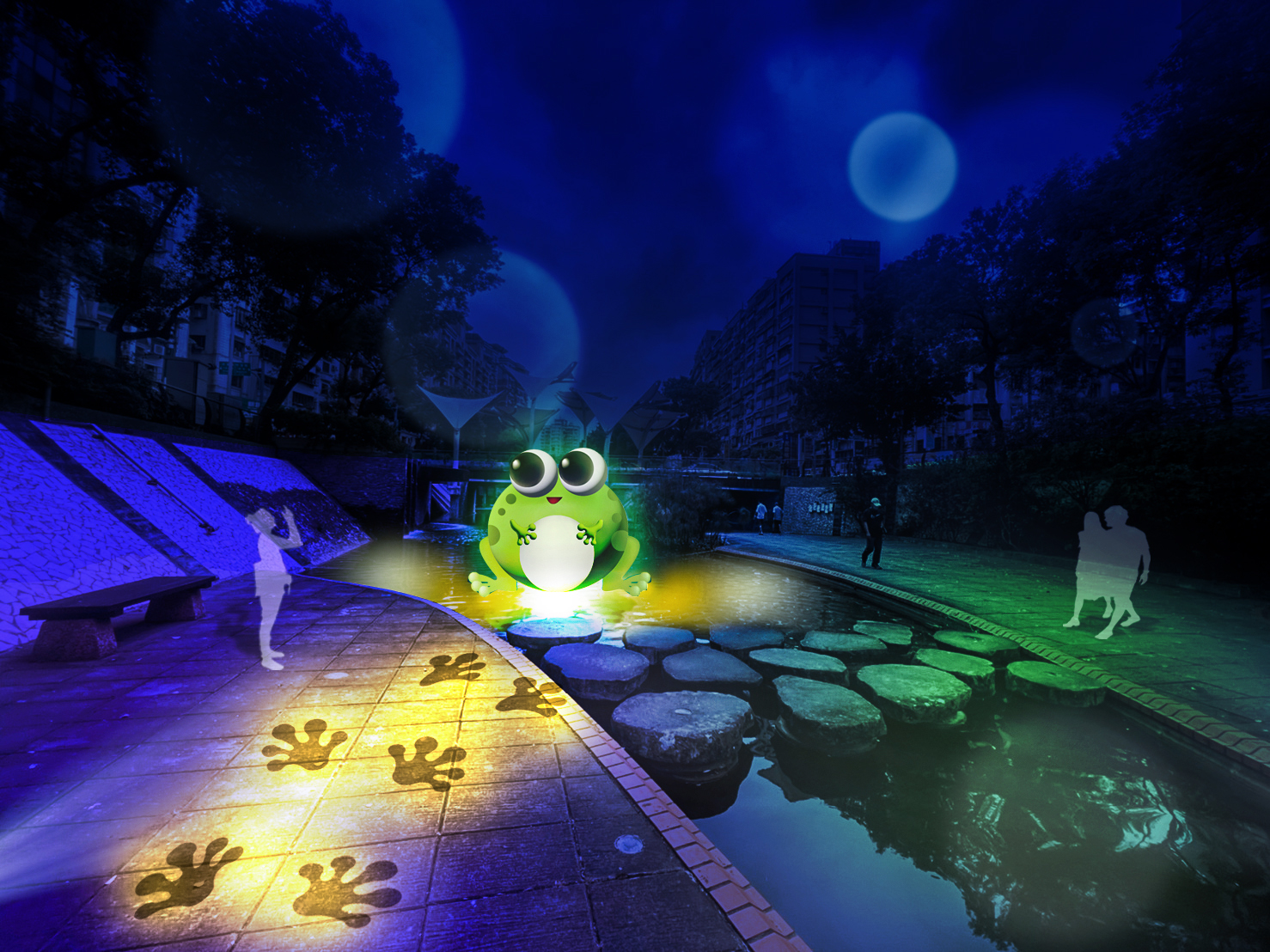 乾淨清澈的水域吸引青蛙在此棲息(模擬圖)