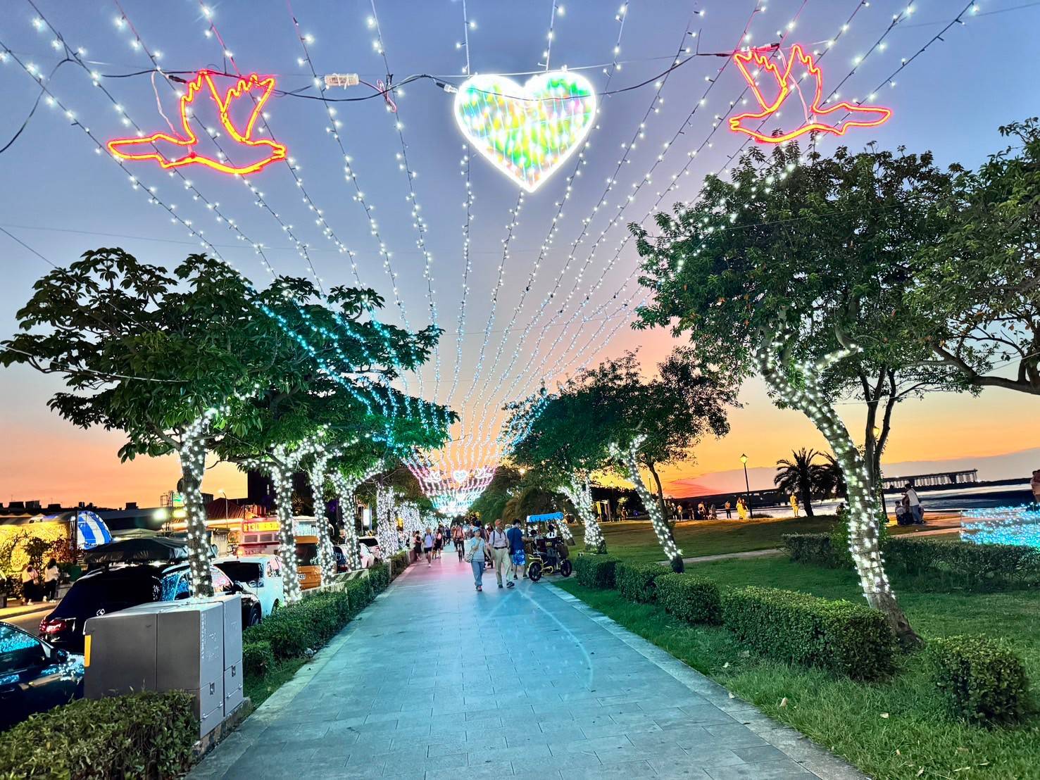 戀愛星光廊帶為八里左岸點亮黑夜