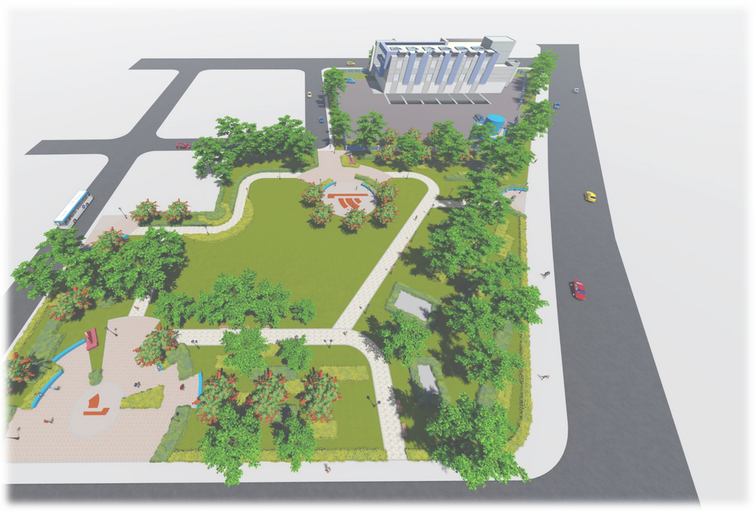 塔三抽水站完工後，前池上方公園可提供周邊民眾休憩(示意圖)