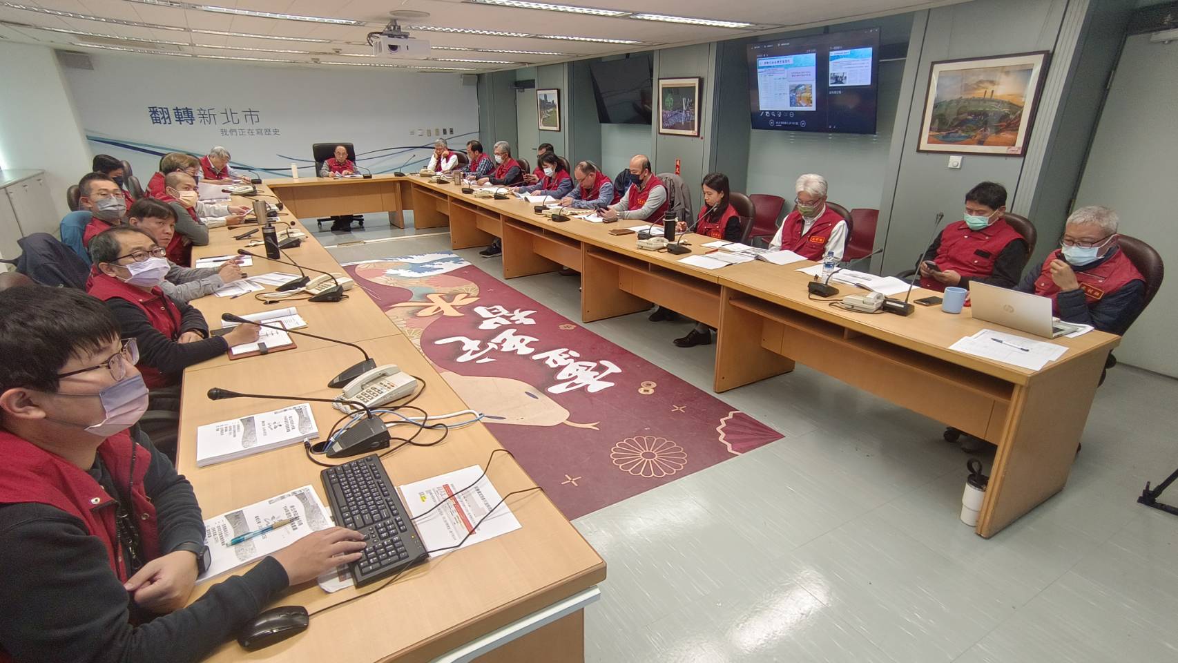 水利局今(2)日由局長宋德仁主持召開防汛整備會議