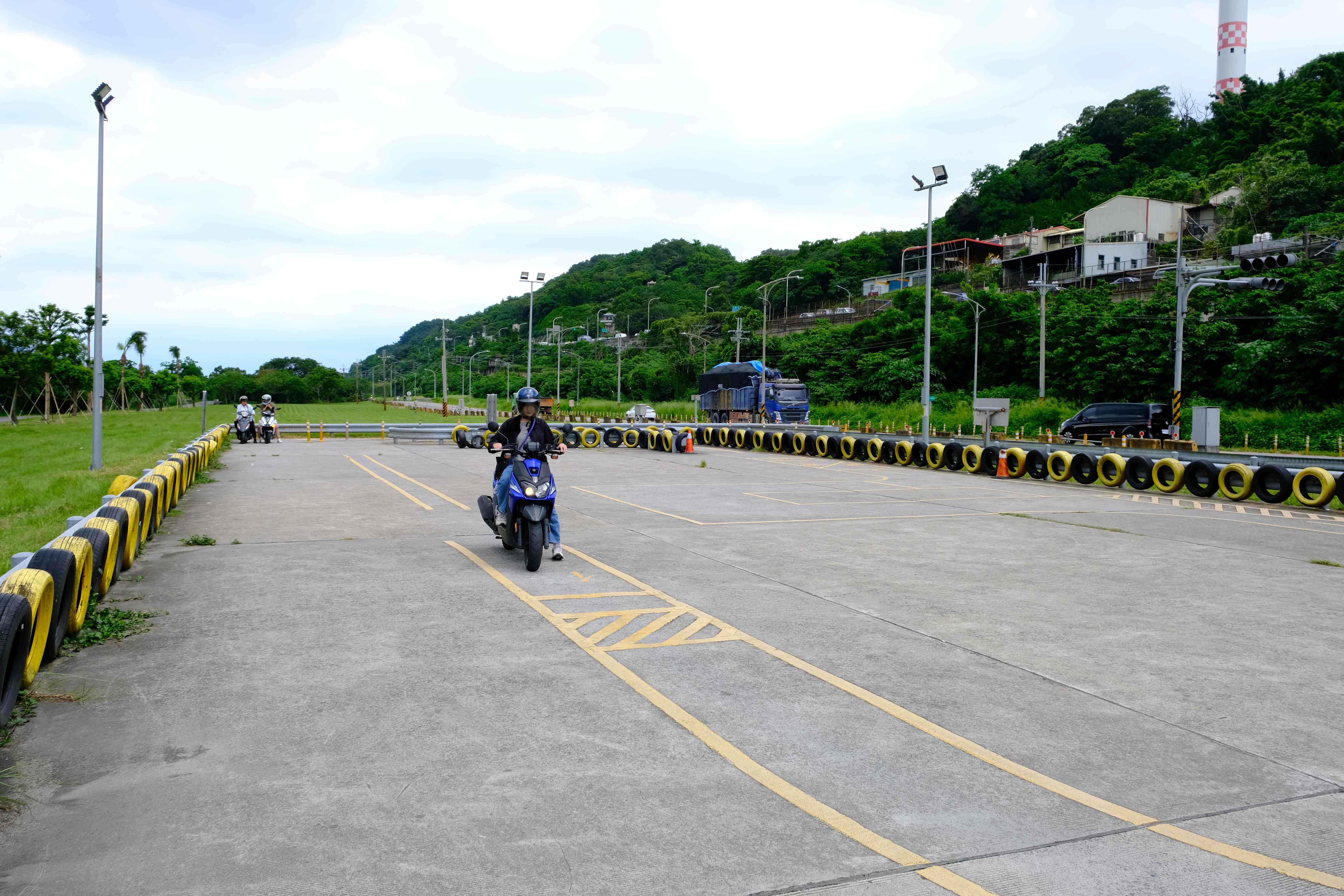 樹林山佳機車練習場位於館前路(鄰近沐心池)