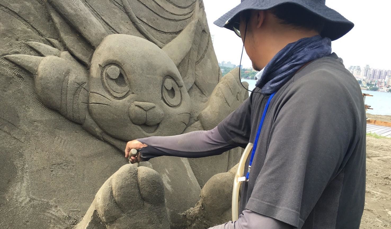 沙雕師雕刻經典角色，將帶給民眾深入動畫情境的感受