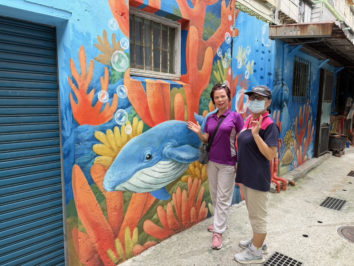 經過彩繪而煥然一新的後巷【板橋區聯翠里】