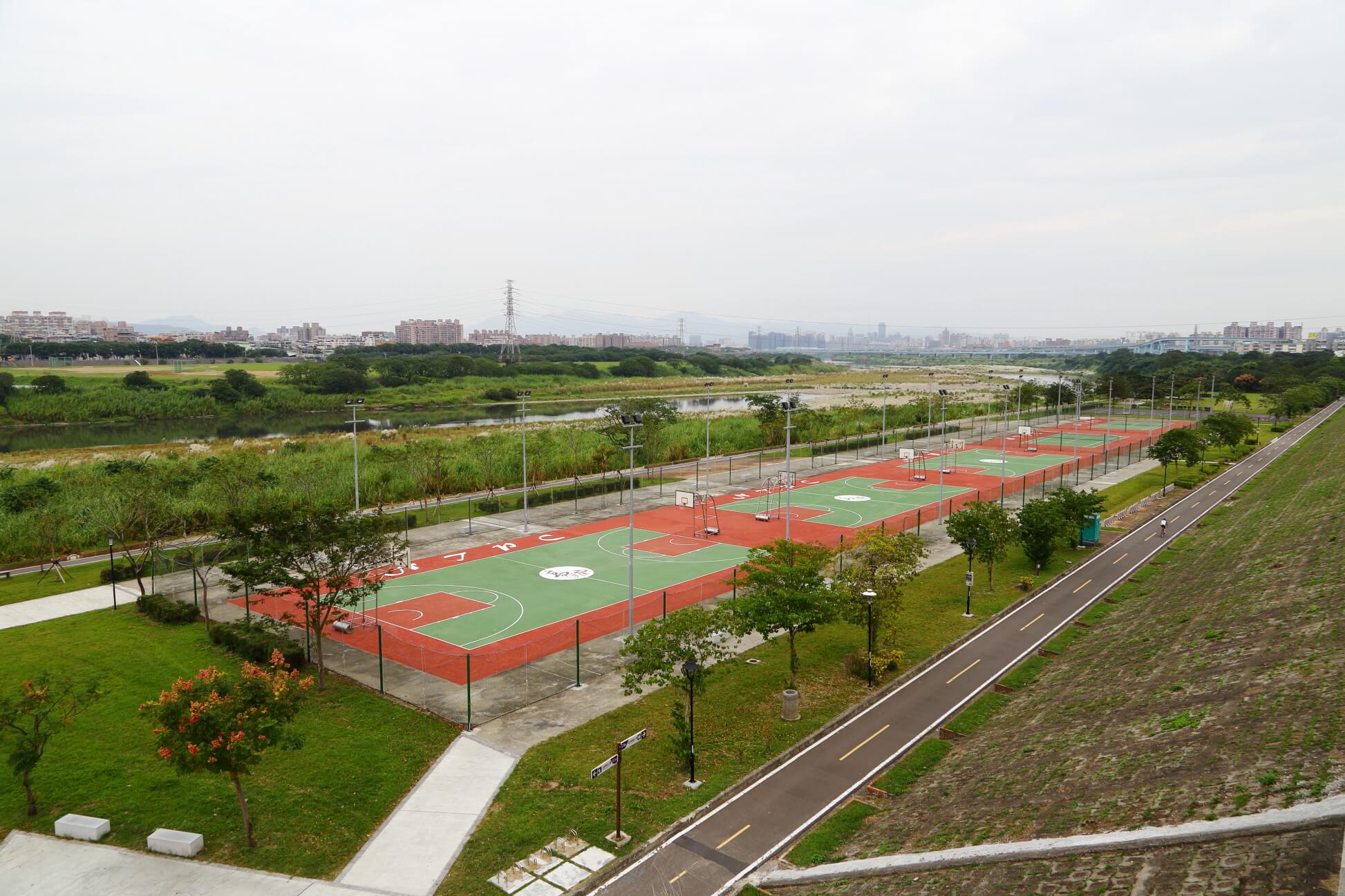  新北市土城區媽祖田運動公園~媽祖田籃球場鳥瞰圖