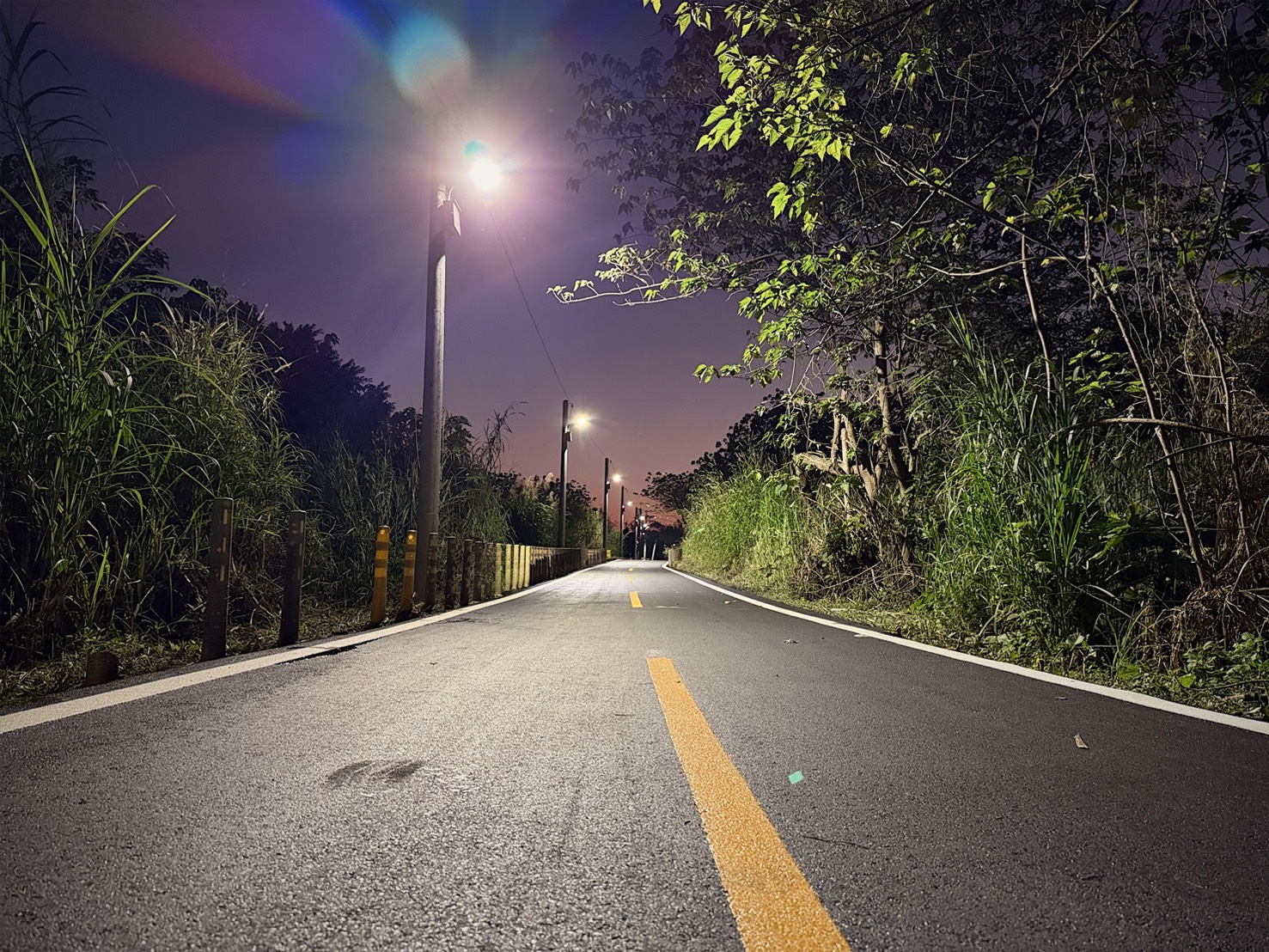  三峽礫間旁自行車道提升夜間照明 提供安心的通行環境