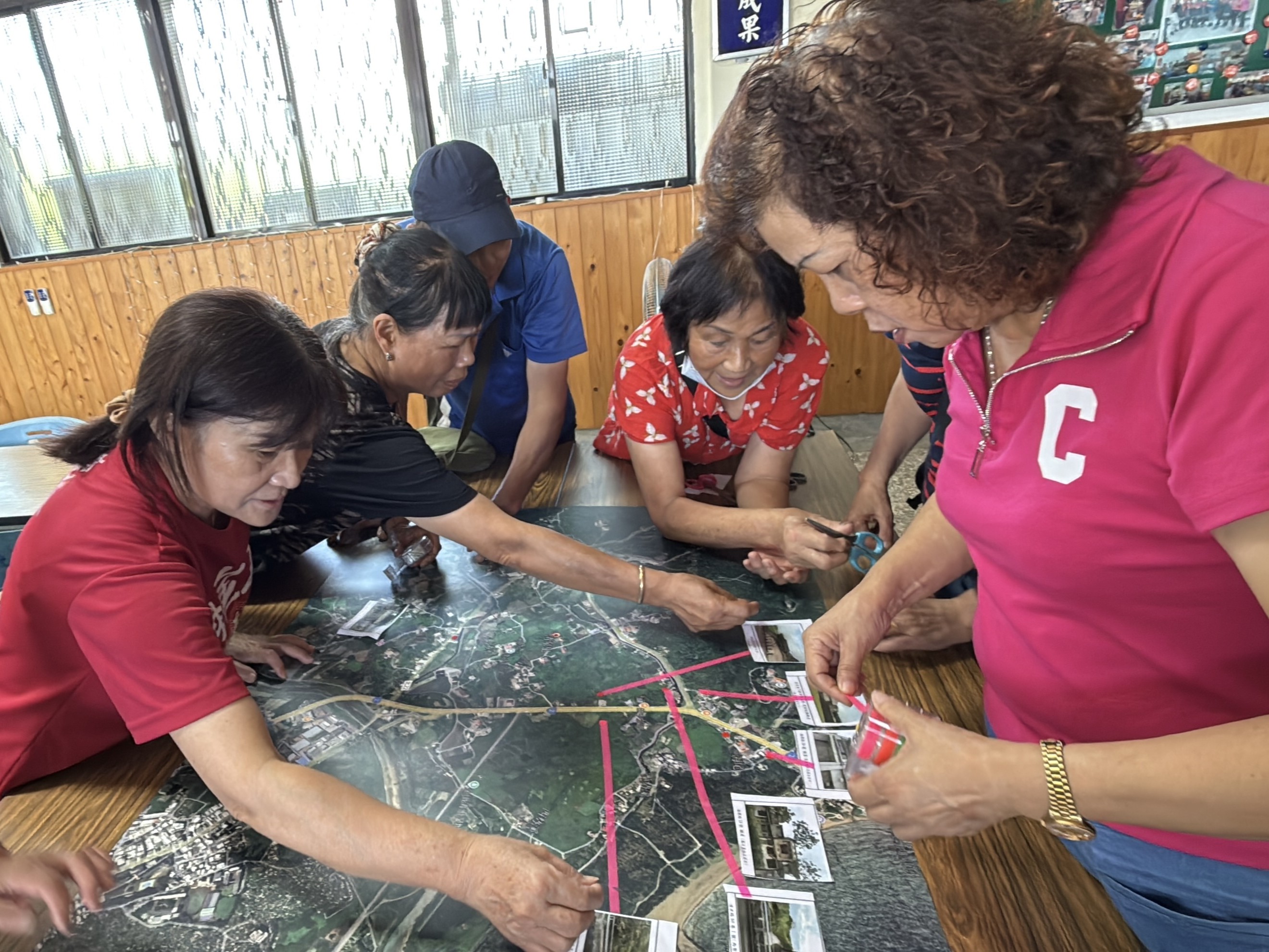 金山區清泉里，進行水災疏散避難路線預擬