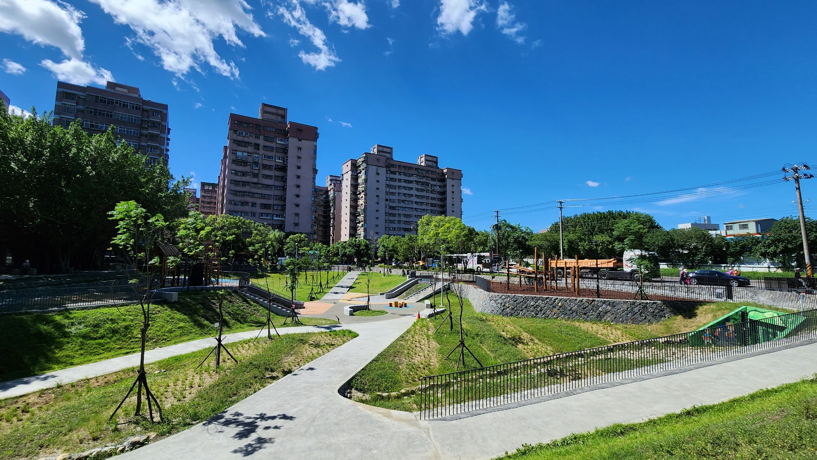 壽德公園採下凹式設計，大雨來時可提供1萬2340噸的滯洪空間