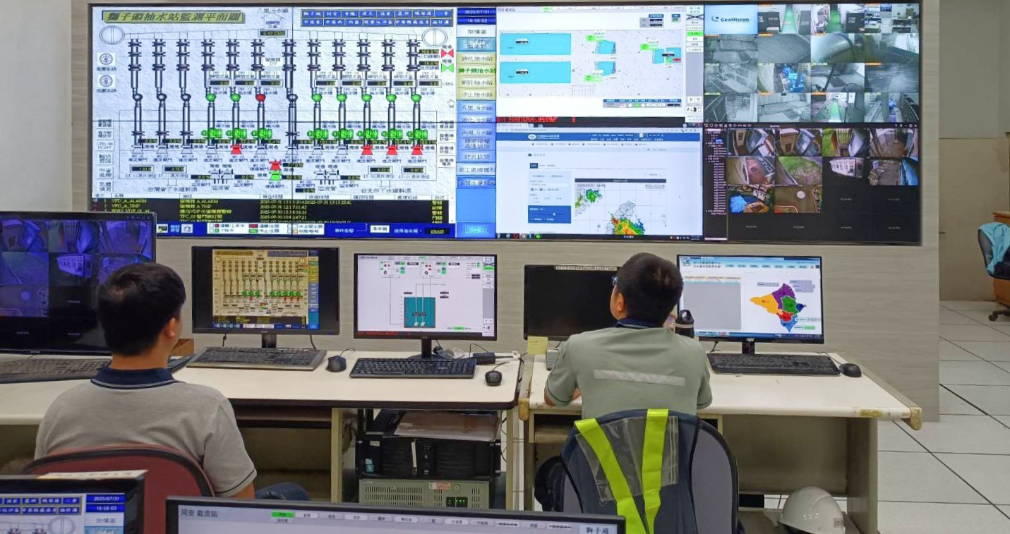 新北已完成35處污水上游管網液位計，監看水位變化，一旦水位上升即啟動「提前紓流」機制