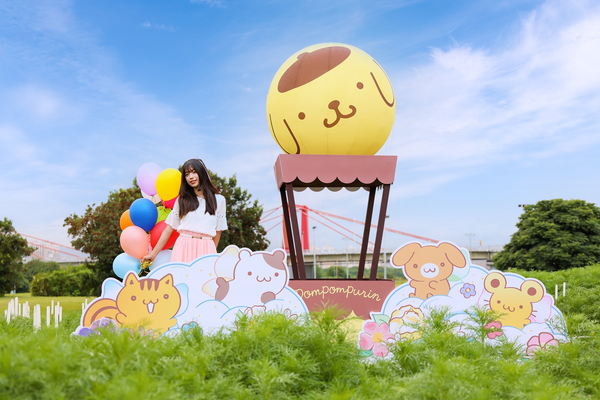  《花漾幸福．夢想升空》~布丁狗圓形氣球製作熱氣球裝置~