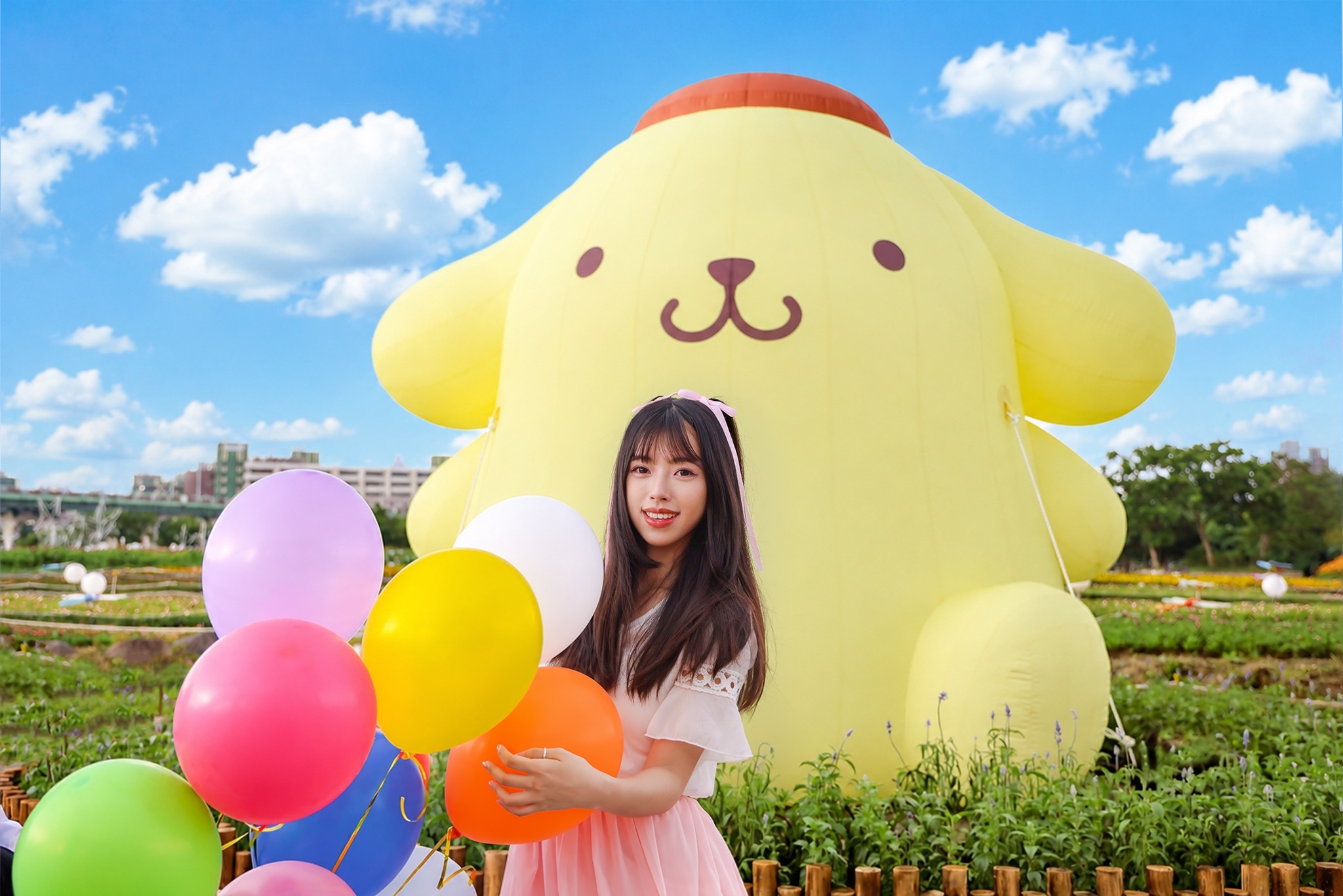  《漫舞花間．幸福迎賓》~高達3公尺布丁狗造型氣偶成為全場焦點~