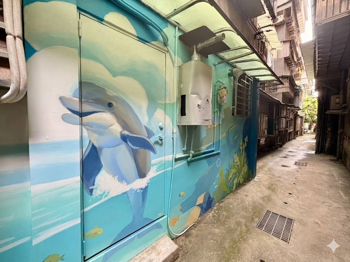 以後巷為基礎建構出蔚藍的海洋世界【板橋區仁愛里】