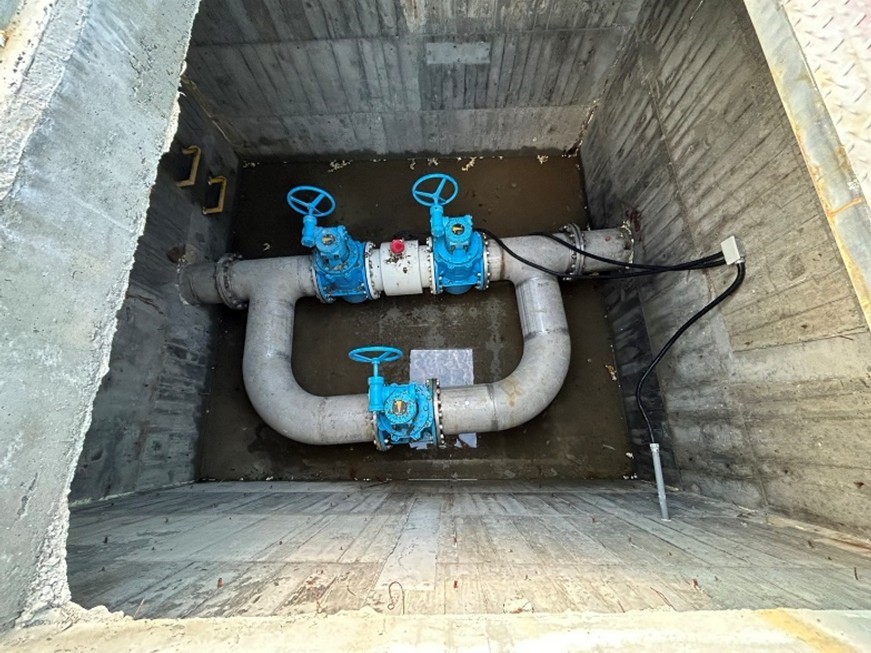 增設揚水站電磁式流量計能即時監測污水流量