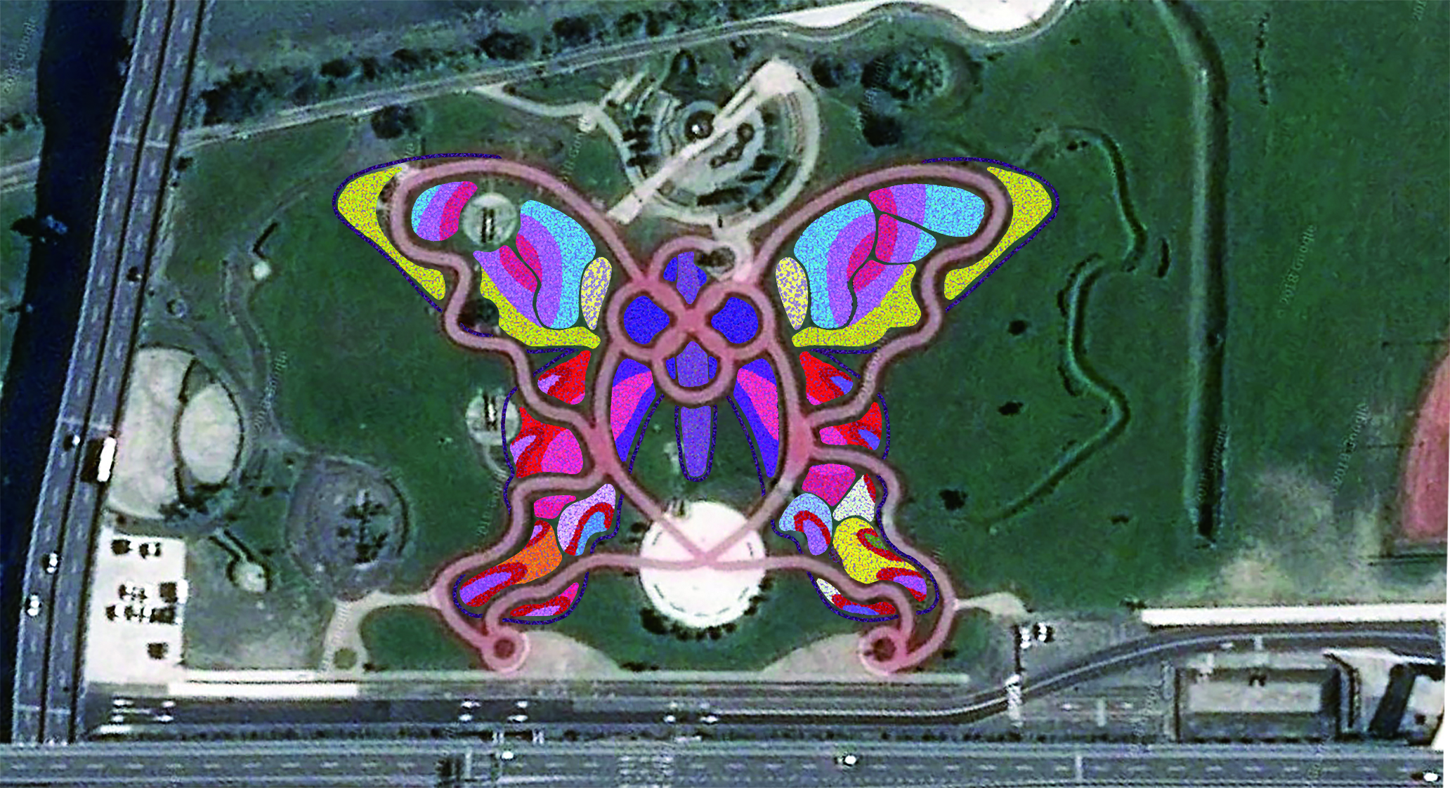 蝴蝶公園花海設計示意圖