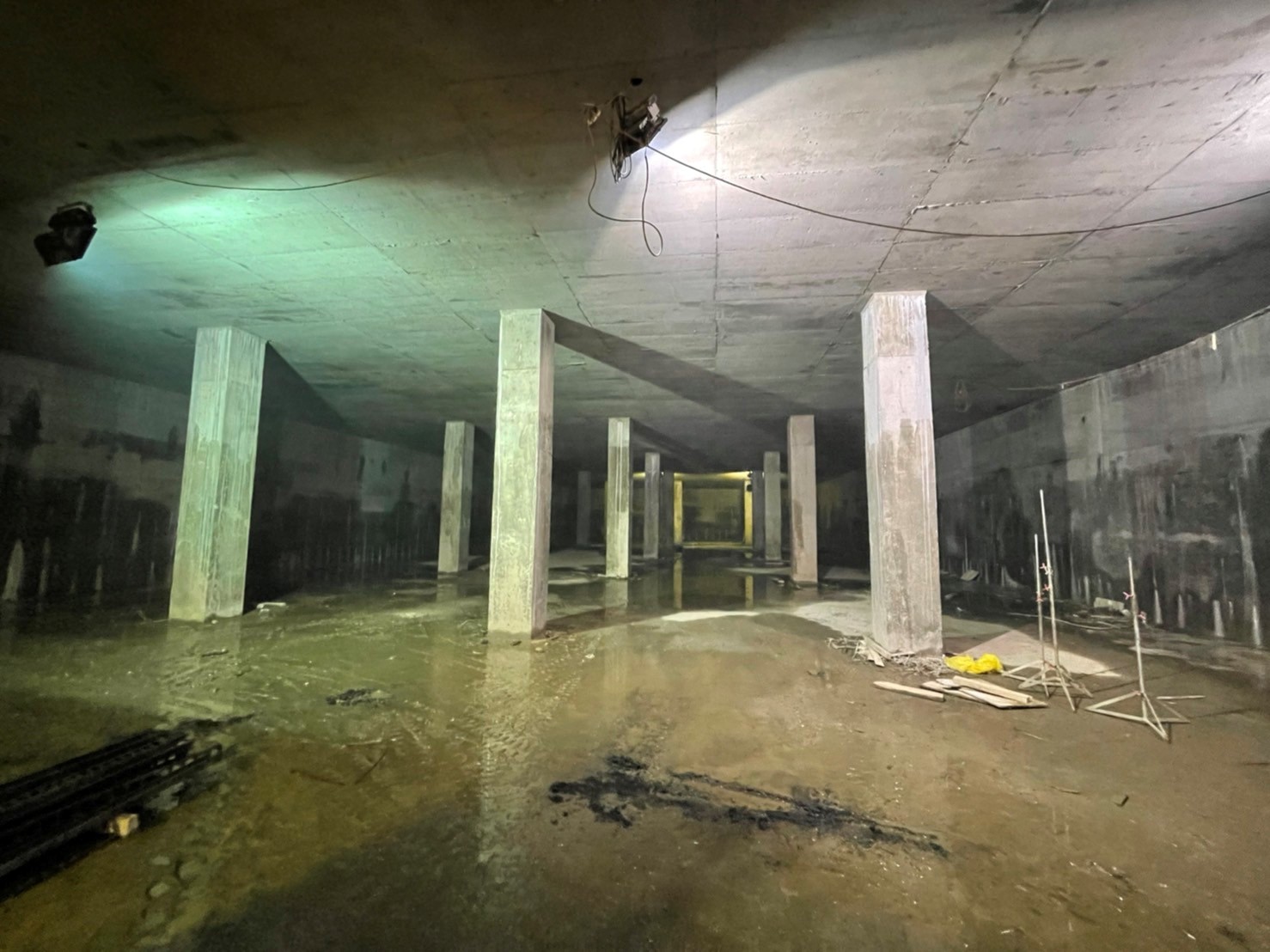 「新北市三重區正義國小透水保水工程」貯集槽完成