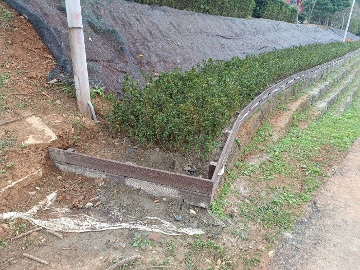 植栽槽施作完成