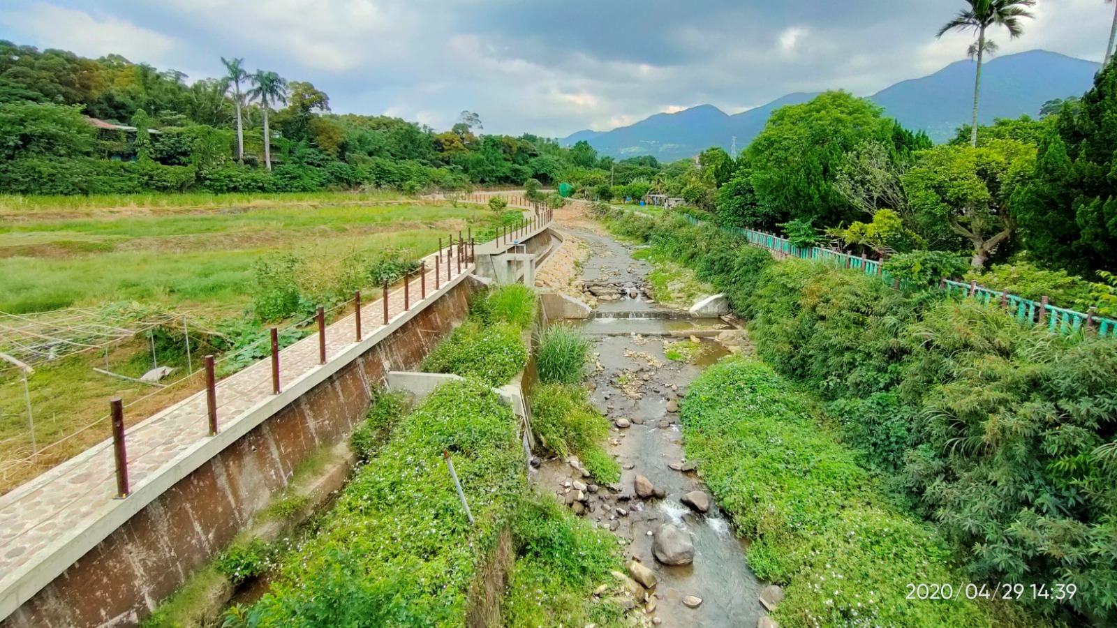 淡水區公司田溪，兼具防洪、生態及灌溉需求