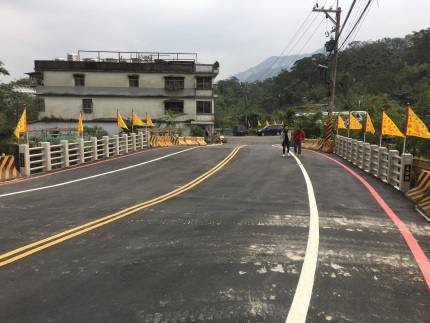 橋梁左岸上下游增設部分護岸