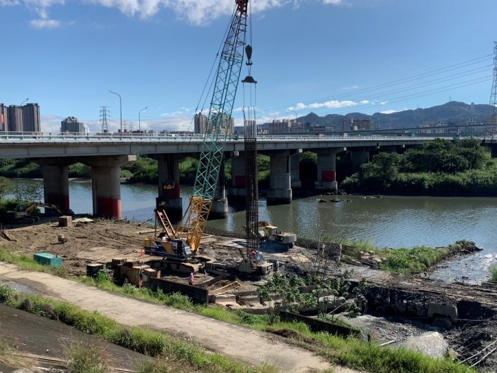 111年1月-沙崙抽水站出水口橋台基樁作業